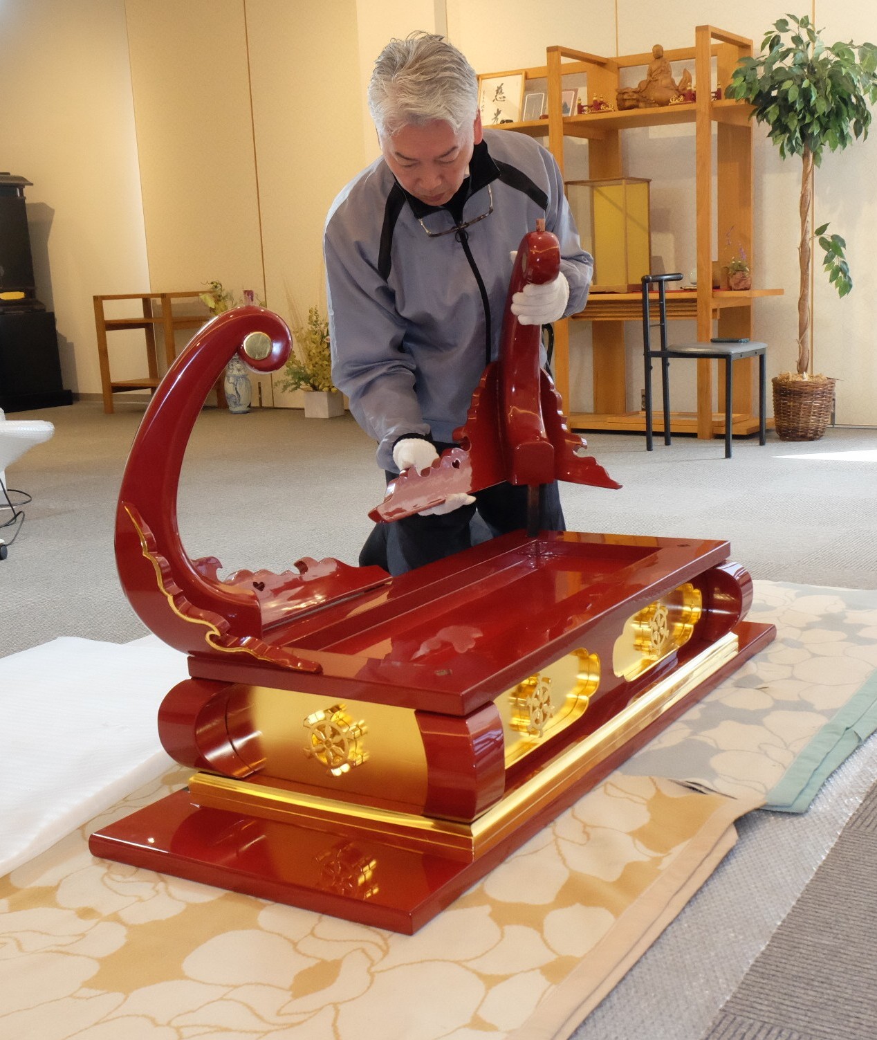 浄土真宗本願寺派　小型上置型塗仏壇　H23号